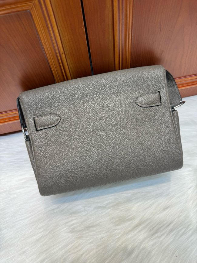 Hermes kelly messenger bag H08801 pewter gray