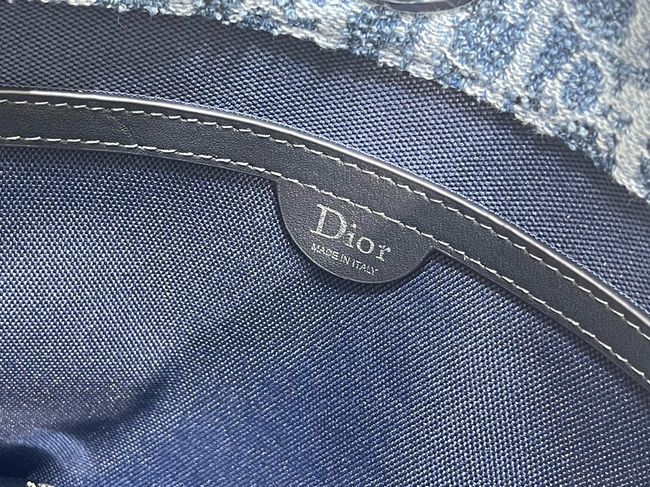 Dioriviera Large Spongy Book Tote Blue Spongy Dior Oblique Fabric M1462PD