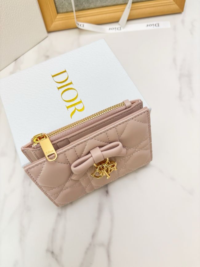 Lady Dior Dahlia Wallet Craie Cannage Lambskin S2065-3 Lady Dior Dahlia Wallet Craie Cannage Lambskin S2065-3
