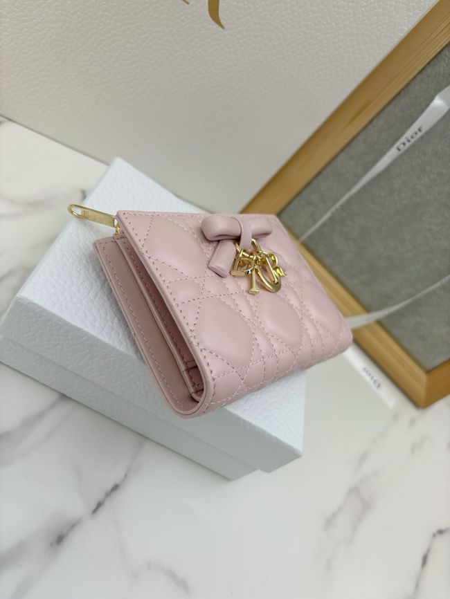 Lady Dior Dahlia Wallet Craie Cannage Lambskin S2065-5 Lady Dior Dahlia Wallet Craie Cannage Lambskin S2065-5