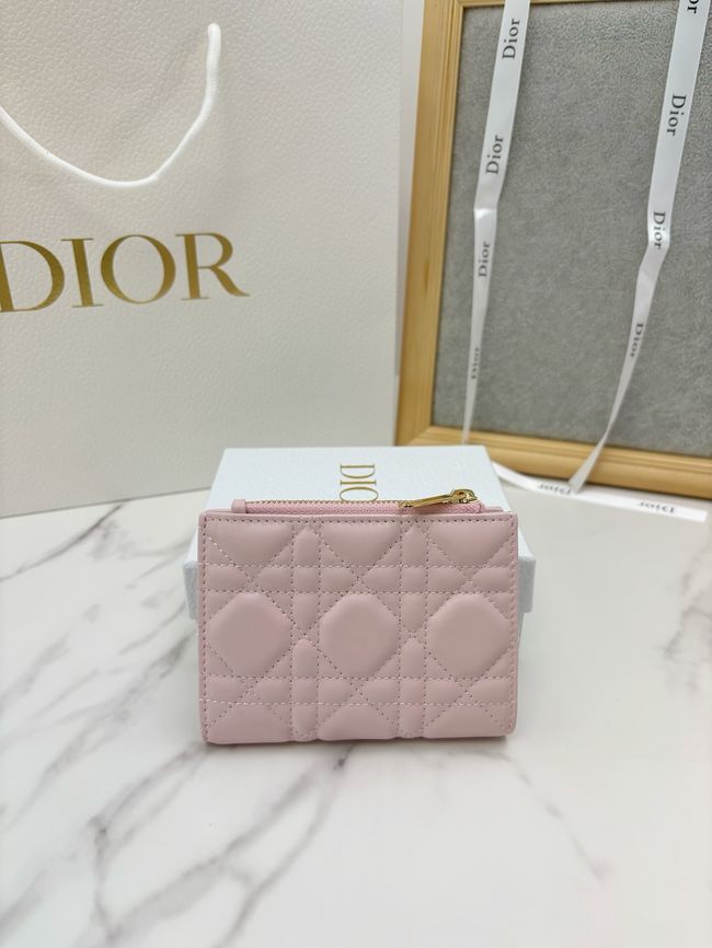 Lady Dior Dahlia Wallet Craie Cannage Lambskin S2065-5 Lady Dior Dahlia Wallet Craie Cannage Lambskin S2065-5