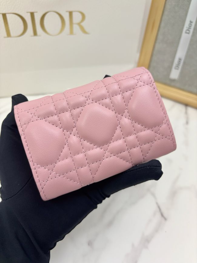 Lady Dior card holder Craie Cannage Lambskin S2067-2 Lady Dior card holder Craie Cannage Lambskin S2067-2