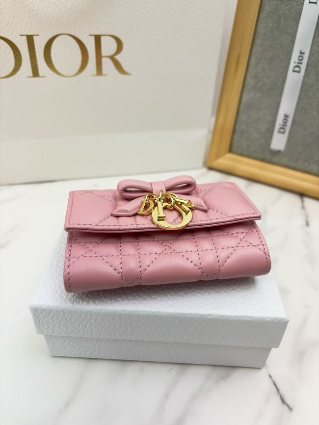 Lady Dior card holder Craie Cannage Lambskin S2067-2 Lady Dior card holder Craie Cannage Lambskin S2067-2