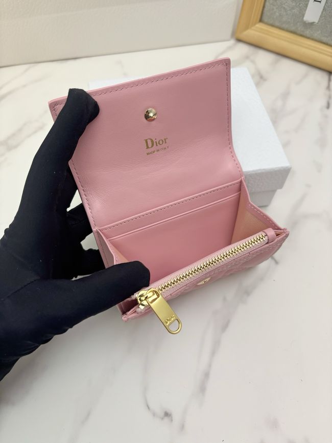 Lady Dior card holder Craie Cannage Lambskin S2067-2 Lady Dior card holder Craie Cannage Lambskin S2067-2