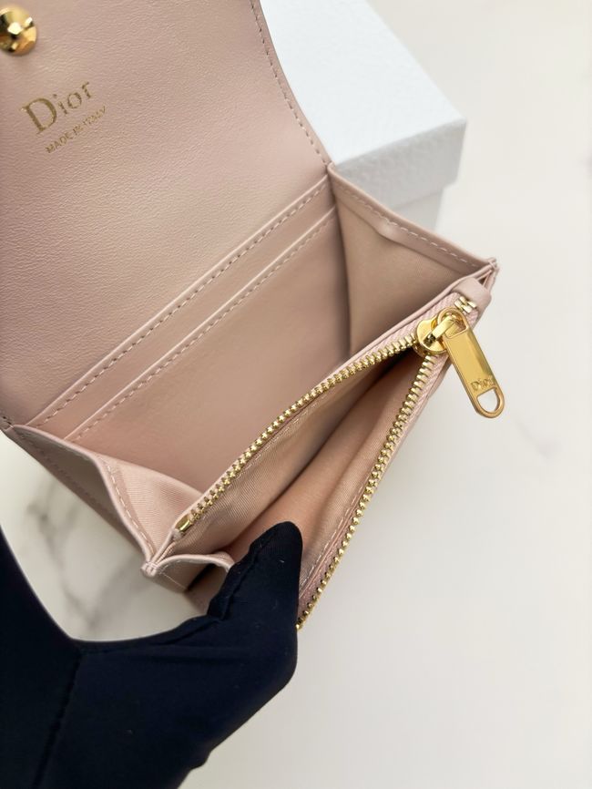 Lady Dior Dahlia card holder Craie Cannage Lambskin S2067-6 Lady Dior Dahlia card holder Craie Cannage Lambskin S2067-6