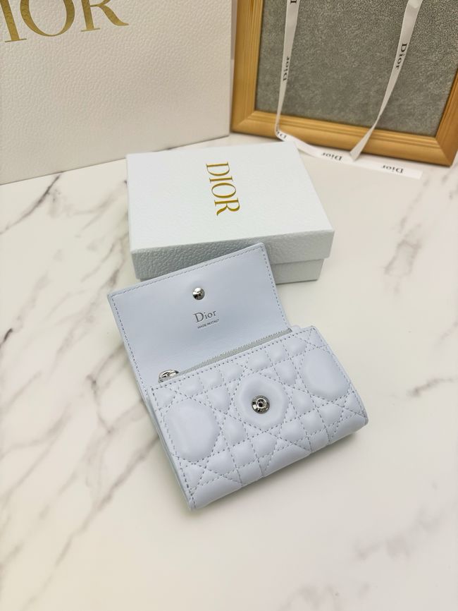 Lady Dior Dahlia card holder Craie Cannage Lambskin S2067-7 Lady Dior Dahlia card holder Craie Cannage Lambskin S2067-7