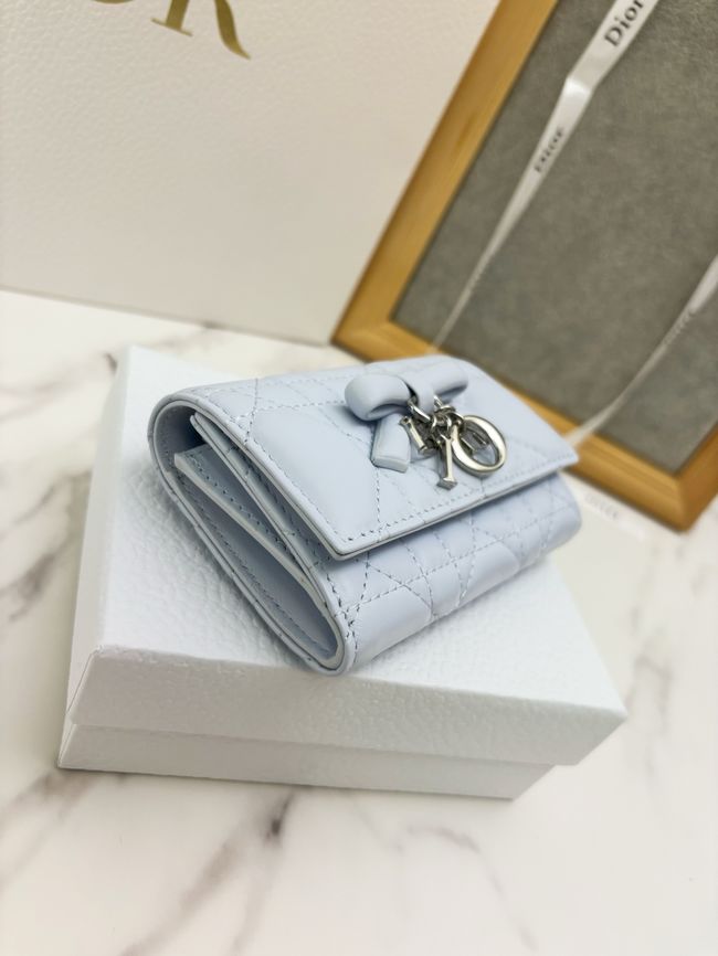 Lady Dior Dahlia card holder Craie Cannage Lambskin S2067-7 Lady Dior Dahlia card holder Craie Cannage Lambskin S2067-7