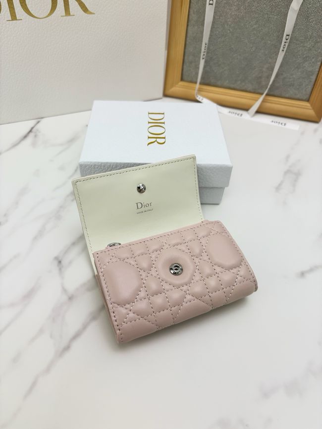 Lady Dior Dahlia card holder Craie Cannage Lambskin S2067-8 Lady Dior Dahlia card holder Craie Cannage Lambskin S2067-8