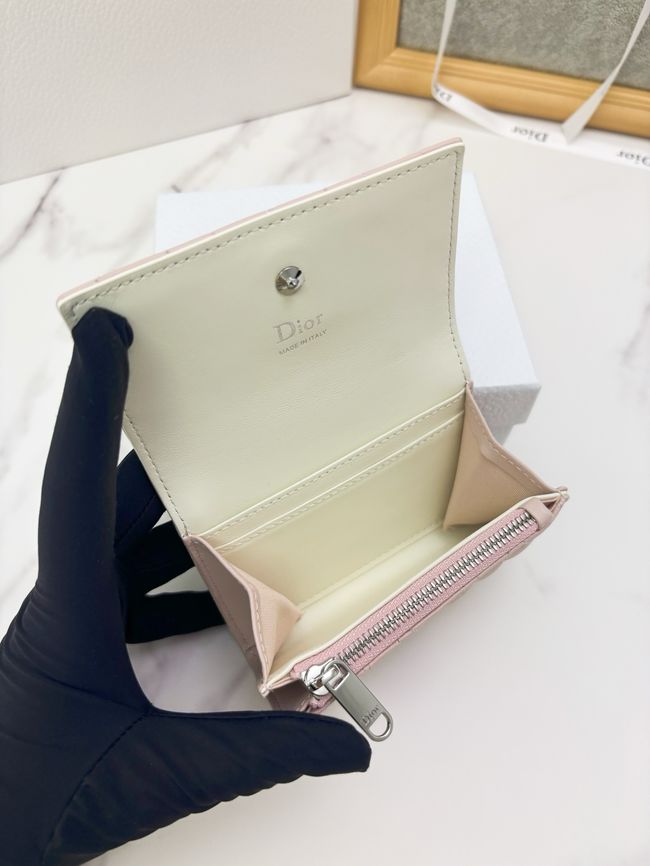 Lady Dior Dahlia card holder Craie Cannage Lambskin S2067-8 Lady Dior Dahlia card holder Craie Cannage Lambskin S2067-8