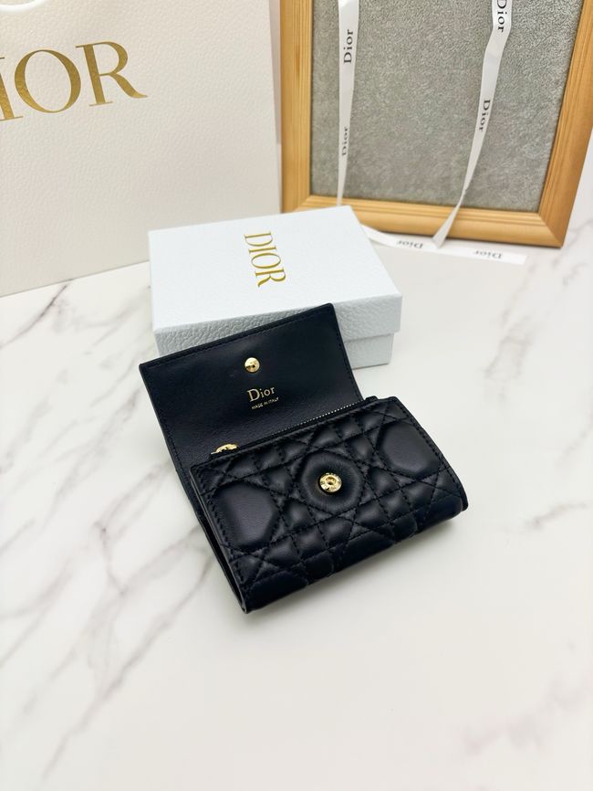Lady Dior Dahlia card holder Craie Cannage Lambskin S2067-9 Lady Dior Dahlia card holder Craie Cannage Lambskin S2067-9