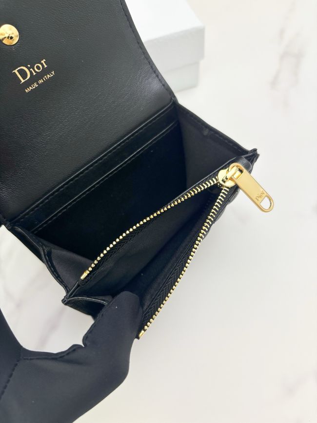 Lady Dior Dahlia card holder Craie Cannage Lambskin S2067-9 Lady Dior Dahlia card holder Craie Cannage Lambskin S2067-9