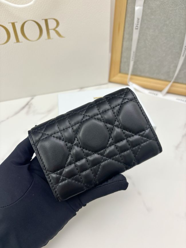 Lady Dior Dahlia card holder Craie Cannage Lambskin S2067-9 Lady Dior Dahlia card holder Craie Cannage Lambskin S2067-9
