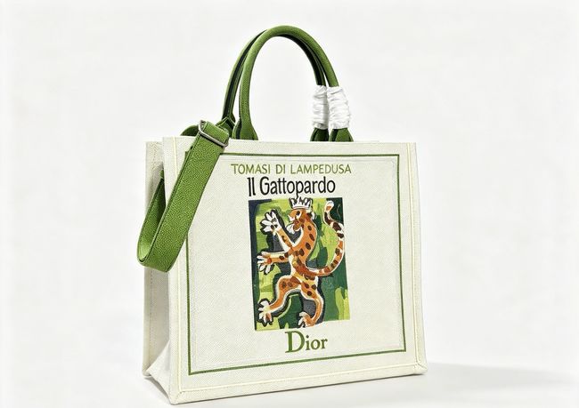 Medium Dior Book Tote with Strap M1354PE green