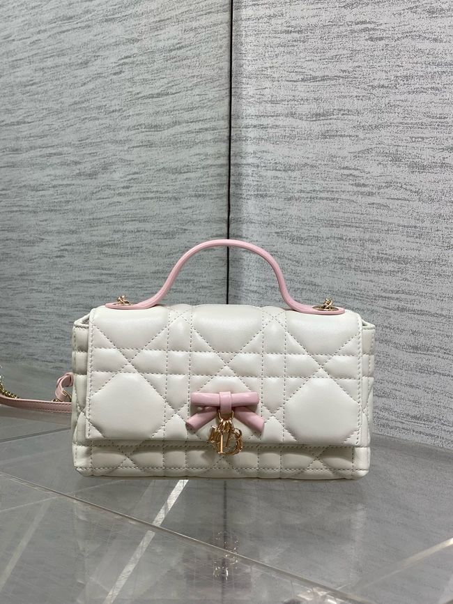 My Dior Mini Bag Cannage patent leather S0985PU white&PINK