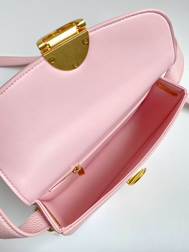Small Dior Medaillon Flap Bag Grained Calfskin M3919Q Rose Tendre Small Dior Medaillon Flap Bag Grained Calfskin M3919Q Rose Tendre