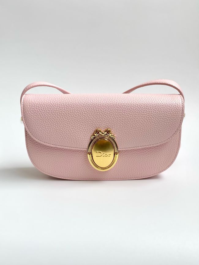 Small Dior Medaillon Flap Bag Grained Calfskin M3919Q Rose Tendre Small Dior Medaillon Flap Bag Grained Calfskin M3919Q Rose Tendre