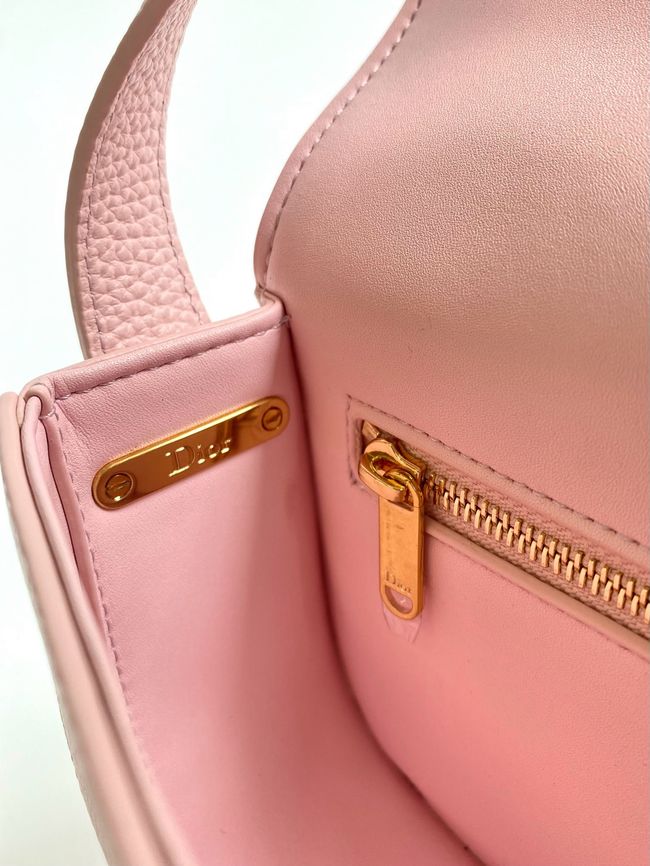 Small Dior Medaillon Flap Bag Grained Calfskin M3919Q Rose Tendre Small Dior Medaillon Flap Bag Grained Calfskin M3919Q Rose Tendre