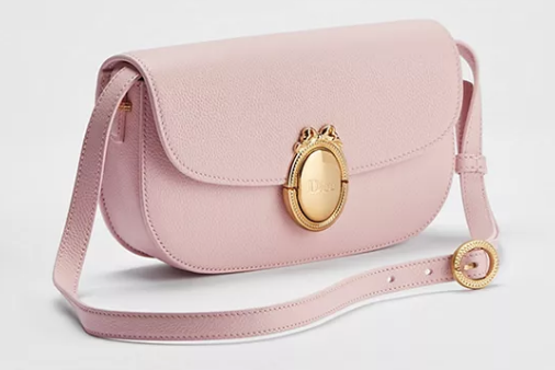 Small Dior Medaillon Flap Bag Grained Calfskin M3919Q Rose Tendre Small Dior Medaillon Flap Bag Grained Calfskin M3919Q Rose Tendre