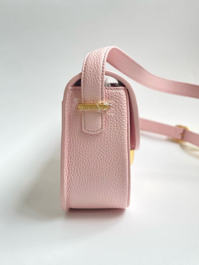 Small Dior Medaillon Flap Bag Grained Calfskin M3919Q Rose Tendre Small Dior Medaillon Flap Bag Grained Calfskin M3919Q Rose Tendre