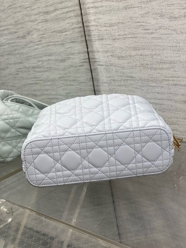 Small Dior Toujours Hobo Bag Ice Blue Cannage Lambskin M2867O