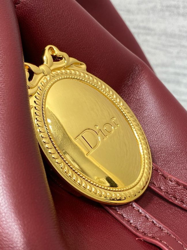 Dior Calfskin Medium Tote Bag 67534 burgundy Dior Calfskin Medium Tote Bag 67534 burgundy