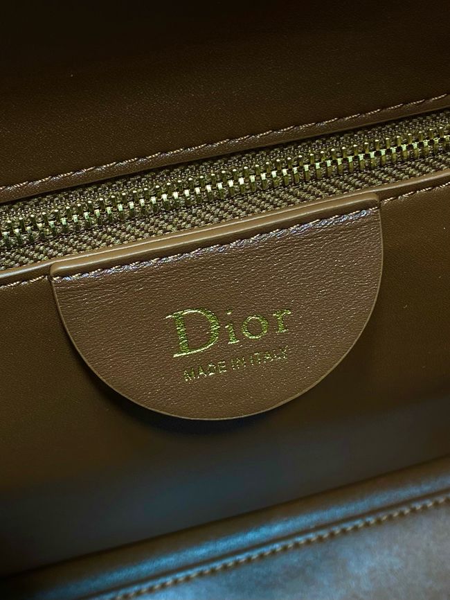 Dior Suede Calfskin Medium Tote Bag 67534 brown