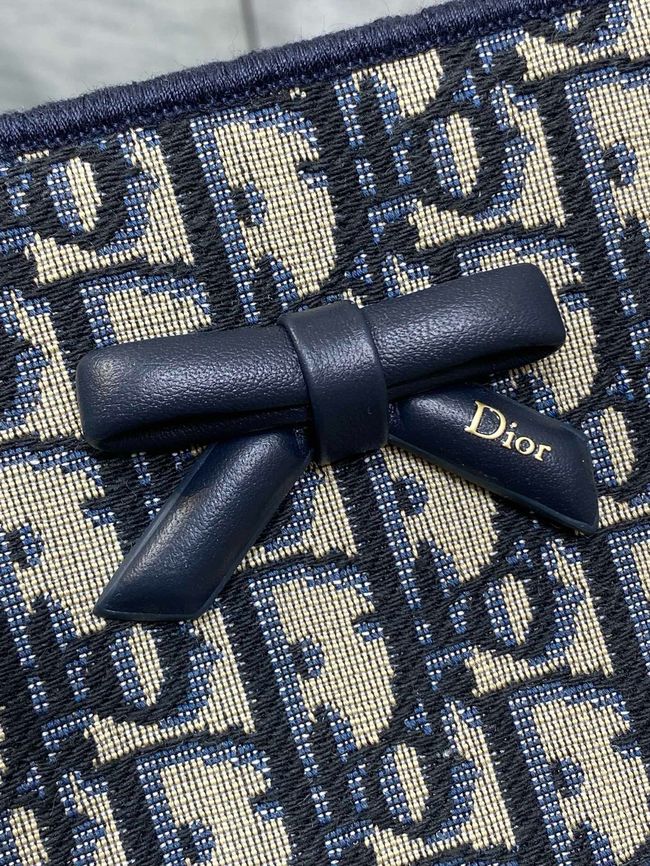 Medium Dior Promenade Shopping Bag Blue Dior Oblique Jacquard M1409O