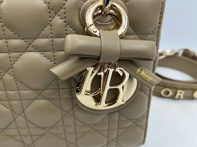 Small Lady Dior Bag with Strap Cannage Lambskin M0531OU dark Apricot Small Lady Dior Bag with Strap Cannage Lambskin M0531OU dark Apricot