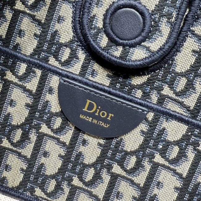 Dior Promenade Mini Shopping Bag Blue Dior Oblique Jacquard S1440OU