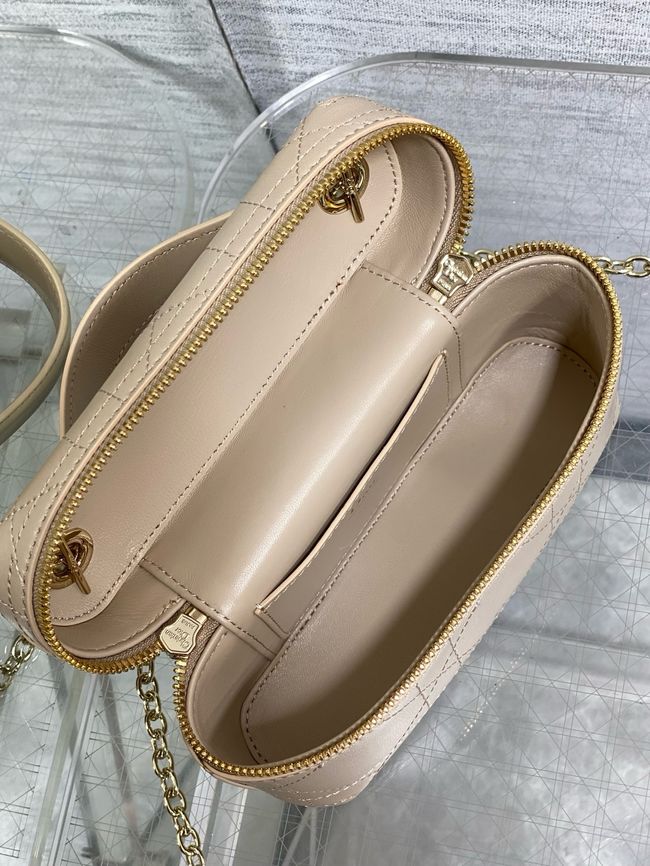 Dior Trianon Soft Vanity Mini Bag Flat Macrocannage Lambskin S4613OS Fraise