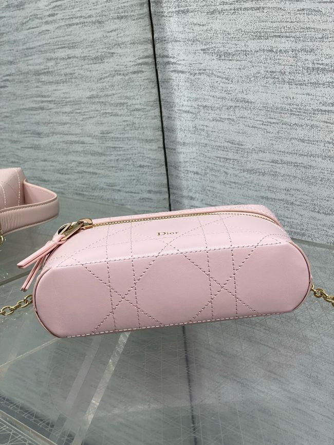 Dior Trianon Soft Vanity Mini Bag Flat Macrocannage Lambskin S4613OS Soupir Pink