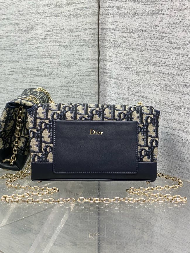 Dior Promenade Mini Bag with Chain S2514OU Blue
