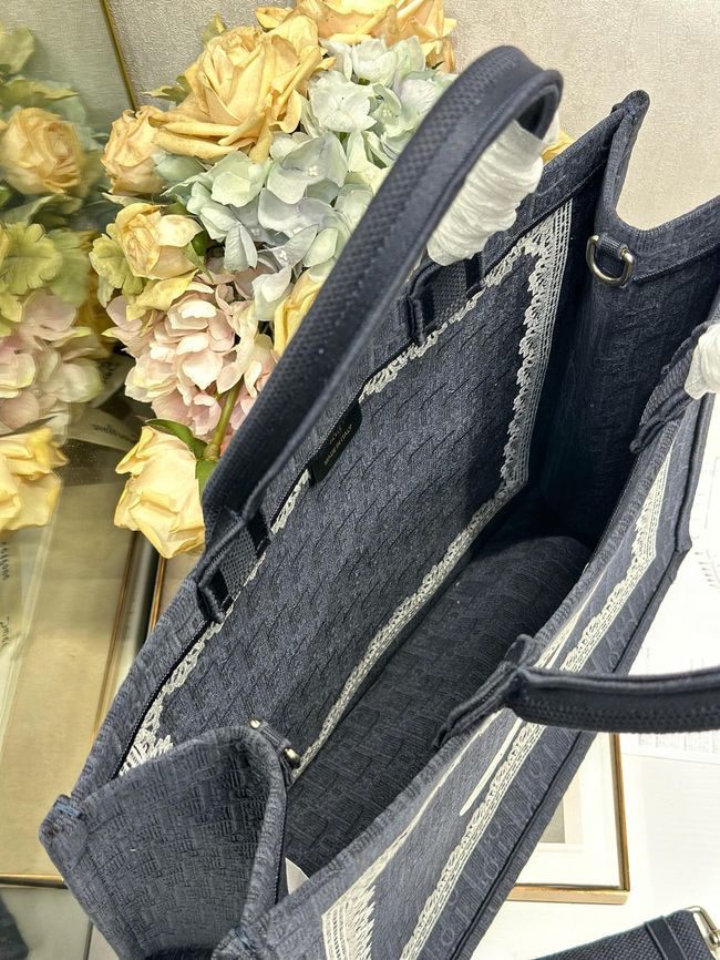 Large Dior Book Tote Cannage Embroidery M1349OEQ-10