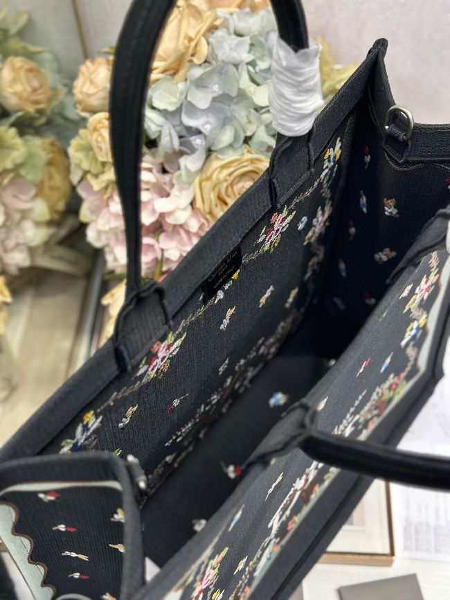 Large Dior Book Tote Cannage Embroidery M1349OEQ-4