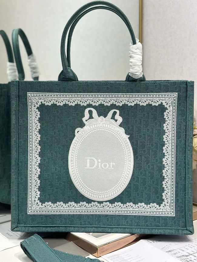 Large Dior Book Tote Cannage Embroidery M1349OEQ-5