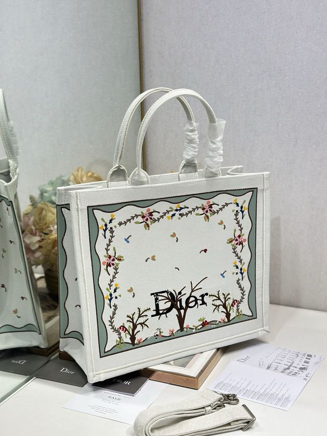 Large Dior Book Tote Cannage Embroidery M1349OEQ-9