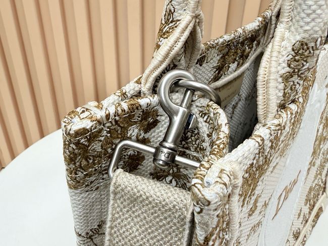 Small Dior Book Tote with Strap Embroidered M1404OE-1