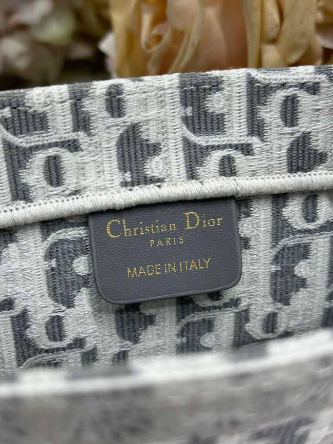 Small Dior Book Tote with Strap Embroidered M1404OE-3