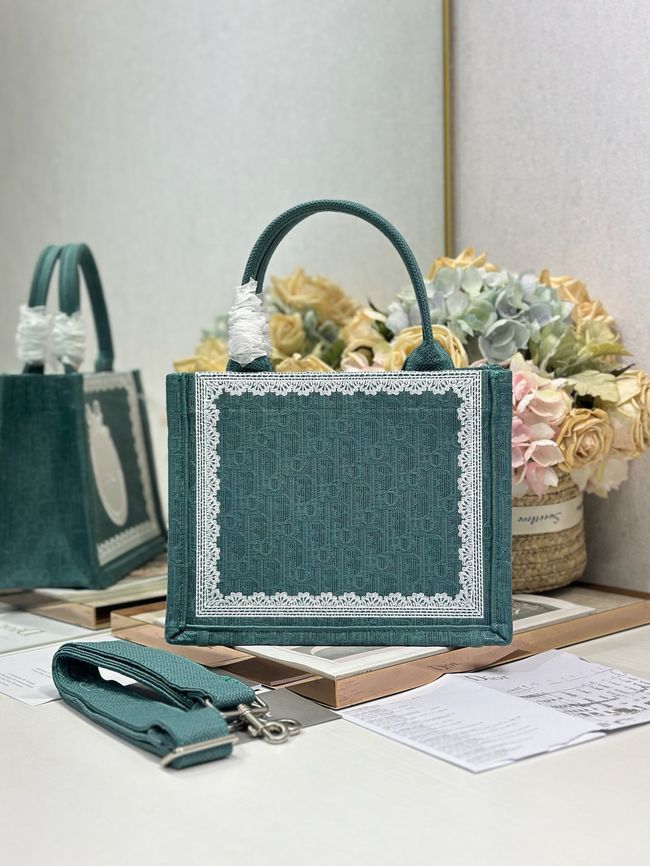 Small Dior Book Tote with Strap Embroidered M1404OE-4