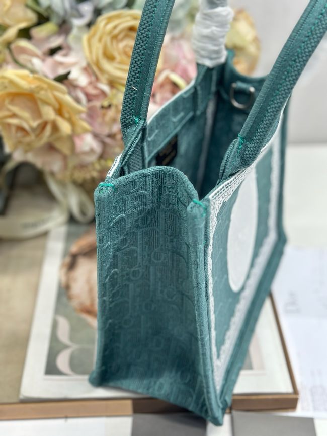 Small Dior Book Tote with Strap Embroidered M1404OE-4