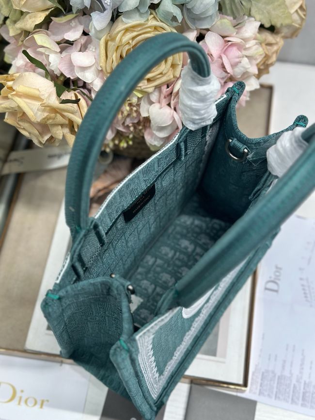 Small Dior Book Tote with Strap Embroidered M1404OE-4