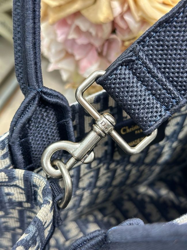 Small Dior Book Tote with Strap Embroidered M1404OE-5