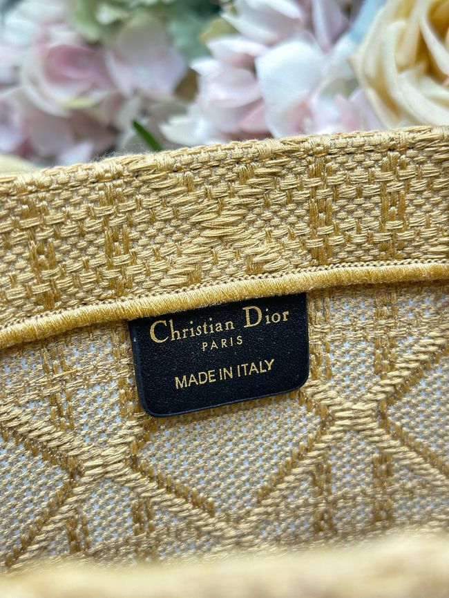 Small Dior Book Tote with Strap Embroidered M1404OE-6