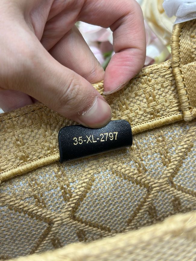 Small Dior Book Tote with Strap Embroidered M1404OE-6