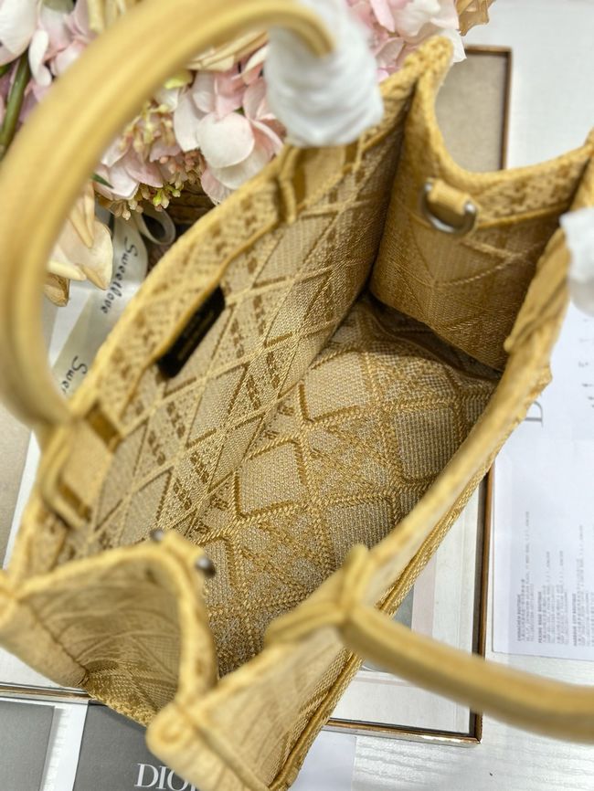 Small Dior Book Tote with Strap Embroidered M1404OE-6