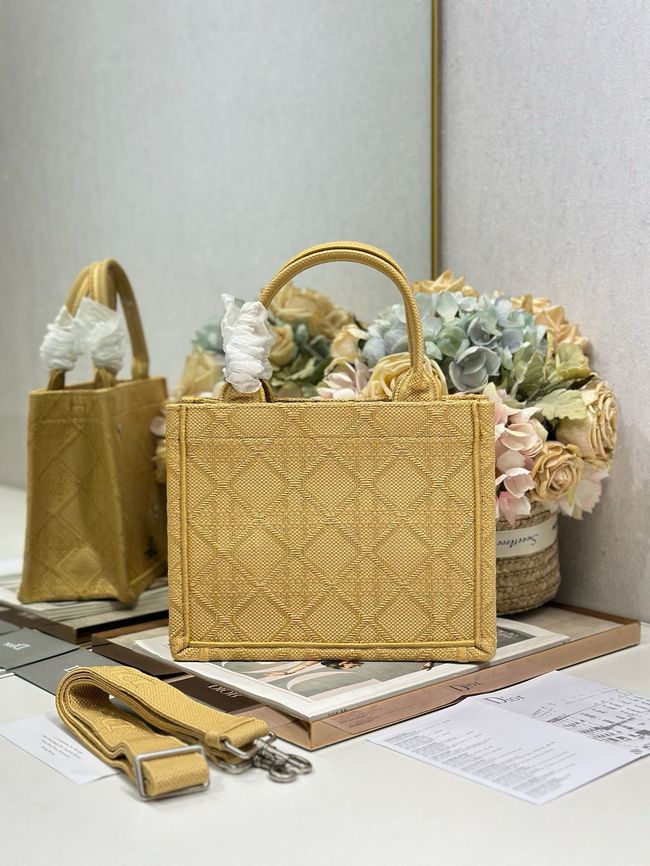 Small Dior Book Tote with Strap Embroidered M1404OE-6