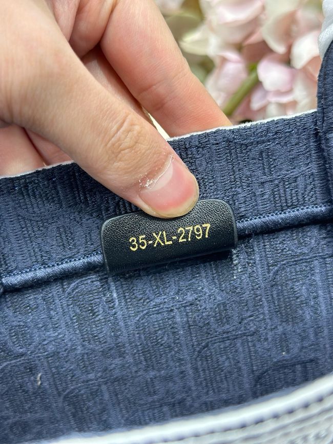 Small Dior Book Tote with Strap Embroidered M1404OE-8