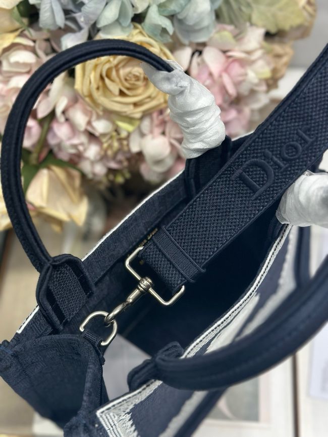 Small Dior Book Tote with Strap Embroidered M1404OE-8