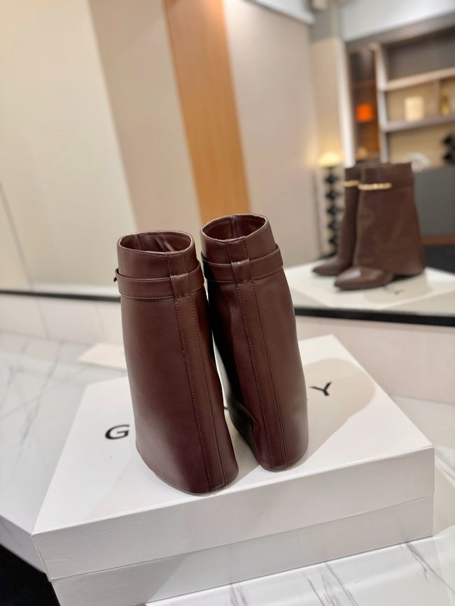 Givenchy Mid-Calf Boots Shiny Calfskin high heels 8.5CM 65260-1