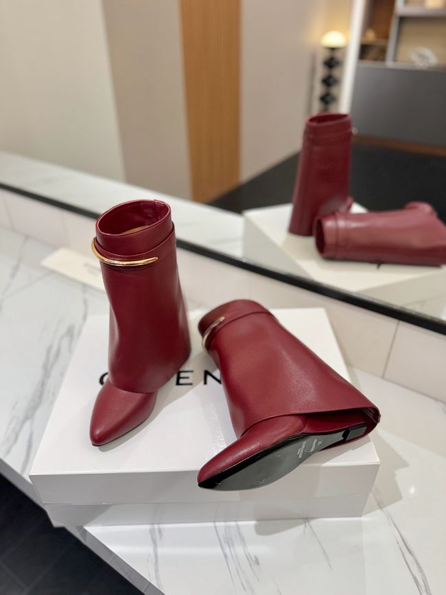 Givenchy Mid-Calf Boots Shiny Calfskin high heels 8.5CM 65260-4